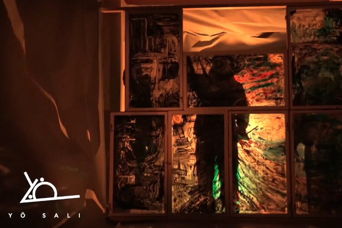 Yö ry performanssi stream Heroes of Action Painting Yö Sali Porvoo